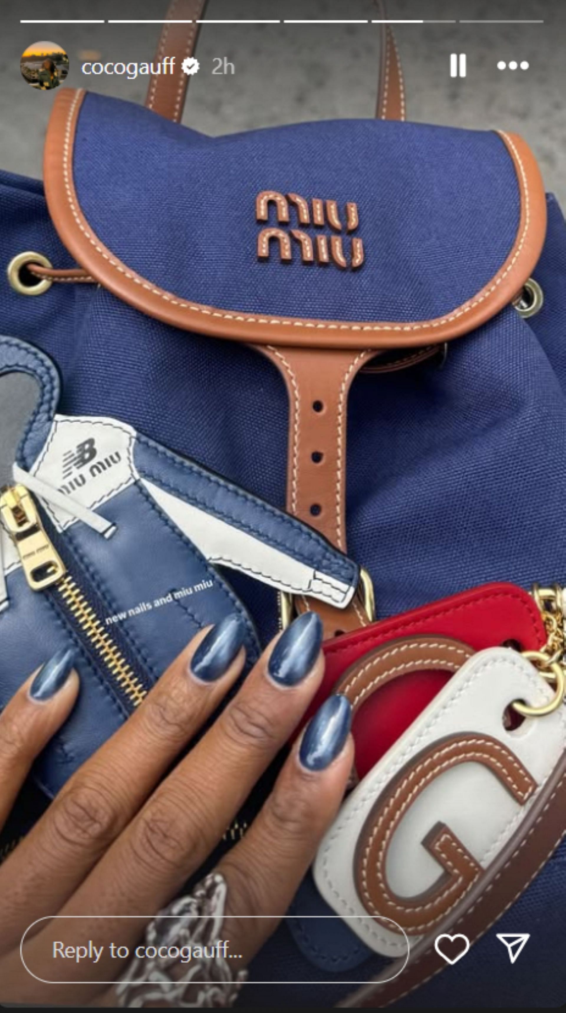 Coco Gauff shows off her new nails- Source: via @cocogauff on Instagram
